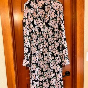 Floral Navy and Pink Dress